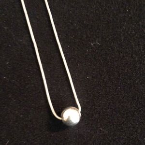 Sterling Silver Necklace With Bead